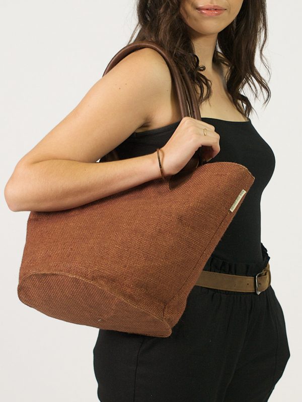 Basket Handbag - Chocolate & Dark Brown - Detail 2
