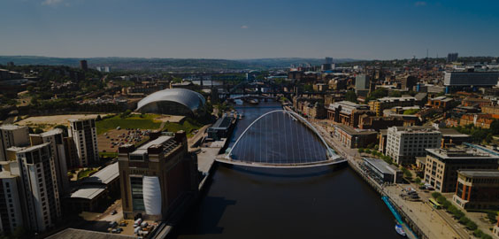 Newcastle upon Tyne aerial view