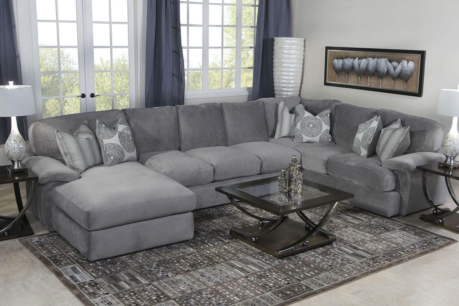 Key West Sectional Living Room In Gray | Mor Furniture For Less Intended For Media Sofa Sectionals (Photo 2 of 20)