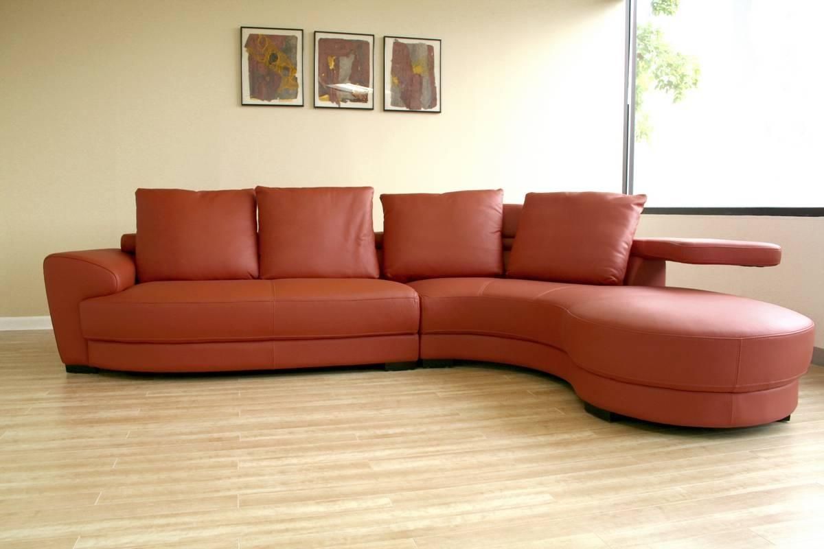 Featured Photo of Leather Curved Sectional