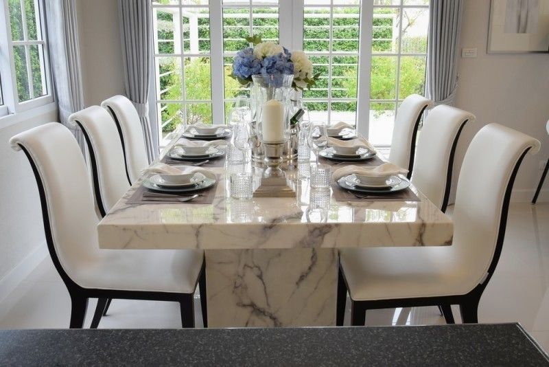 Featured Photo of Marble Dining Tables Sets
