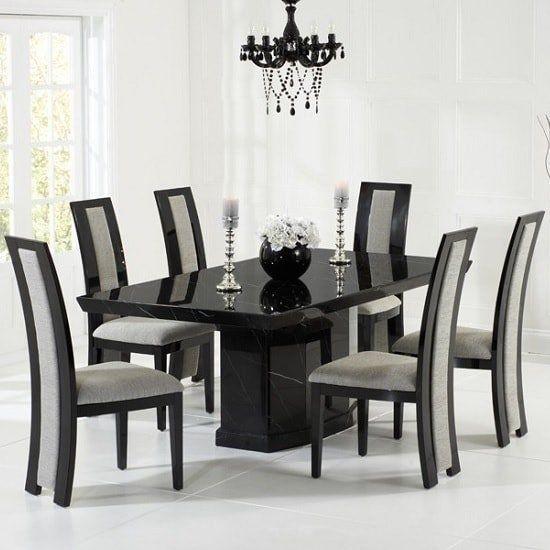 Featured Photo of Black 8 Seater Dining Tables