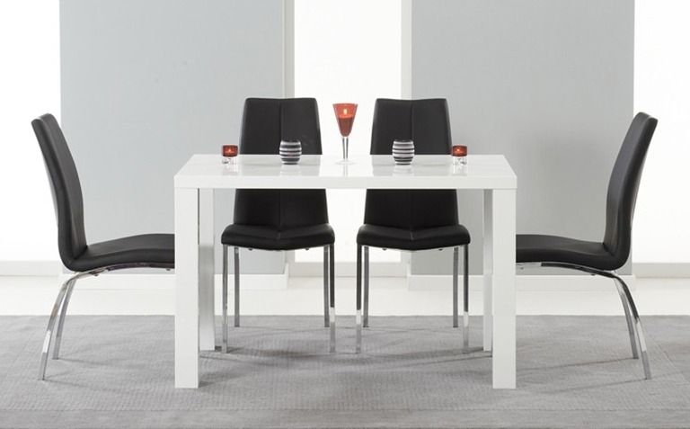 Featured Photo of Black High Gloss Dining Tables And Chairs