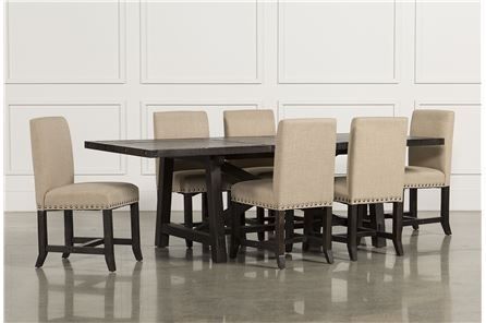 Featured Photo of Chandler 7 Piece Extension Dining Sets With Wood Side Chairs