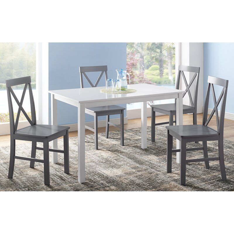 Featured Photo of Rarick 5 Piece Solid Wood Dining Sets (Set Of 5)