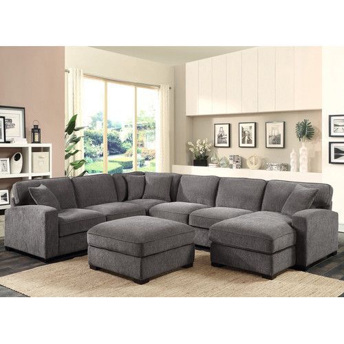 140.5" Left Hand Facing Sectional | Furniture, Sectional In Riley Retro Mid Century Modern Fabric Upholstered Left Facing Chaise Sectional Sofas (Photo 1 of 15)