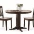 Laurent 5 Piece Round Dining Sets With Wood Chairs