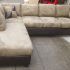 Leather and Suede Sectional Sofa
