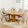 Round Oak Extendable Dining Tables and Chairs (Photo 2 of 25)