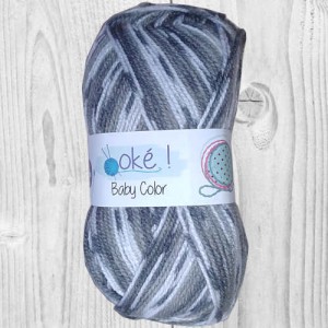 pelote de laine Baby ok color gris style jacquard, O'drey créa et ses petites pelotes