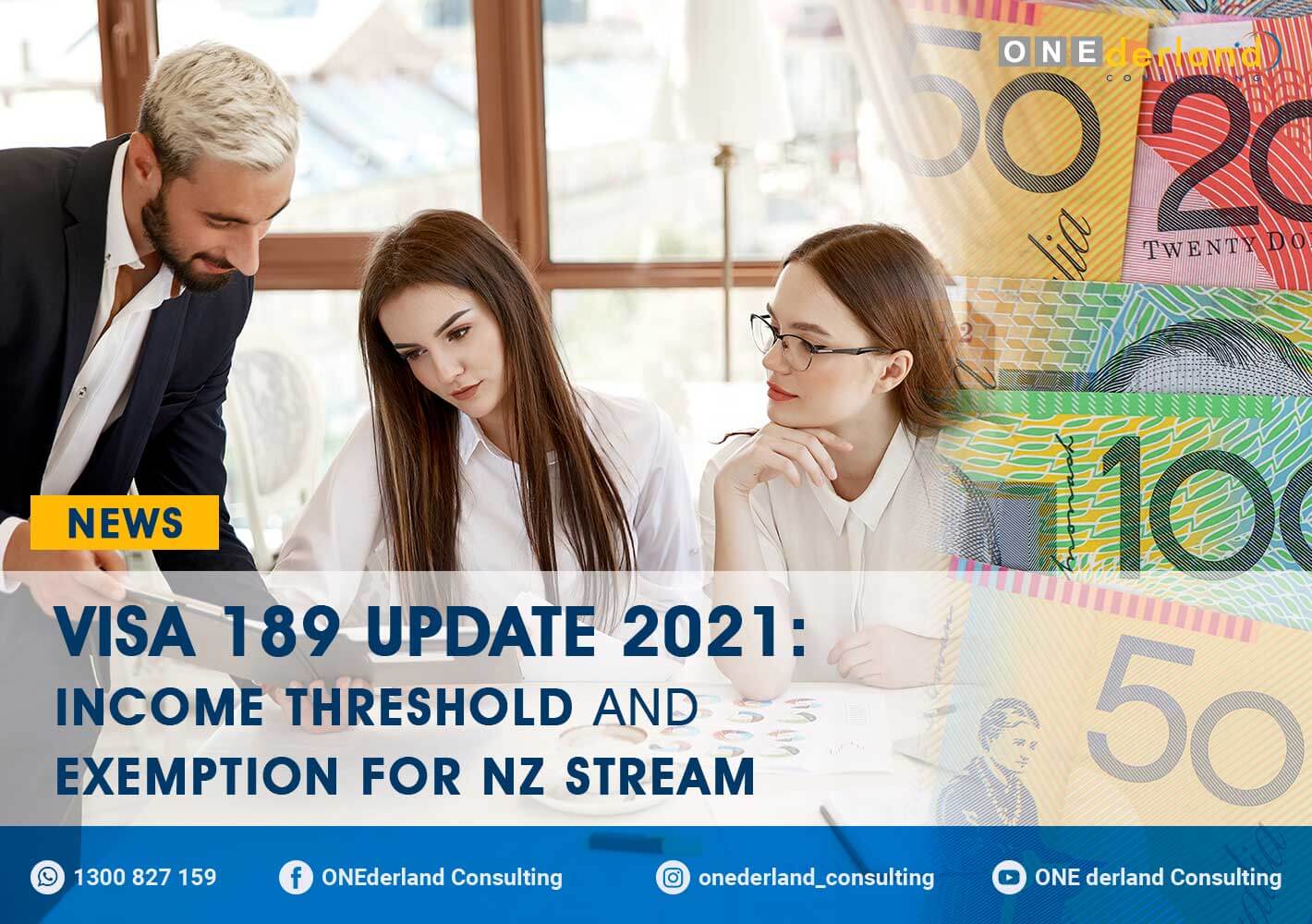 Update for Income Threshold and Exemption for Visa 189 New Zealand Stream