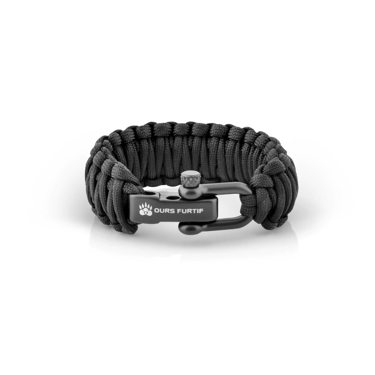 bracelet paracorde ajustable king cobra noir