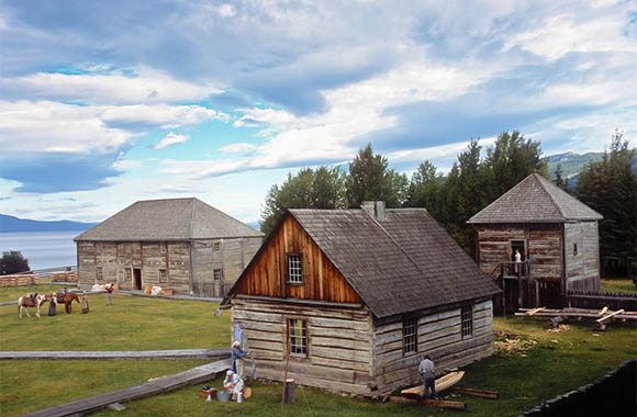 Men's House beside fish cache