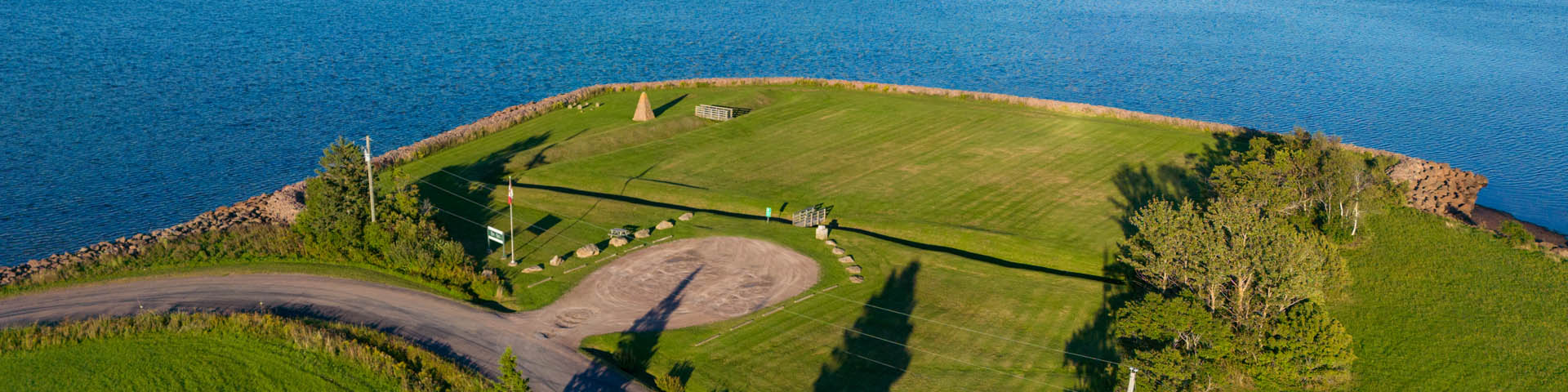 Vue aérienne du Fort Gaspareaux. 