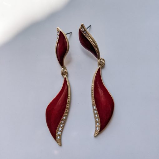 Red Diva Long Drop Earrings