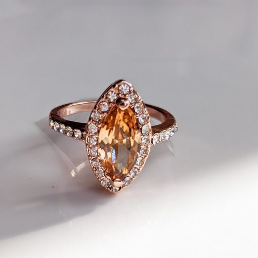 Rose Gold Plated Diamond Studded Ring