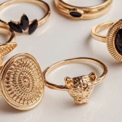 Gold and Black Ring Multi Pack