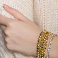 Gold Plated Bead Bracelet (4mm)
