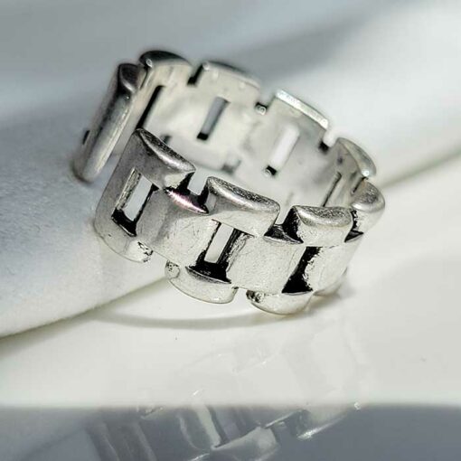 Sterling Silver Box Chain Ring