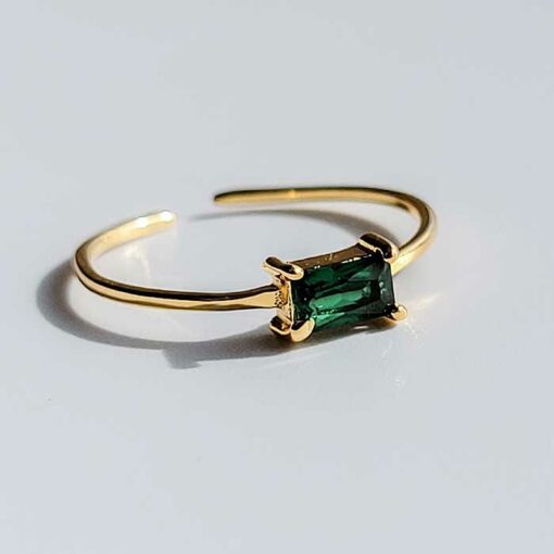 Emerlad Green Ring (18K Vermeil Gold, Tarnish Free)