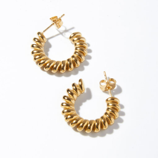 Minimalist Hoop Earrings (18K Gold Plated, Tarnish-Free)