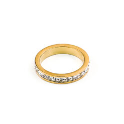 Zircon Band Ring (18K Gold Plated, Tarnish-Resistant)
