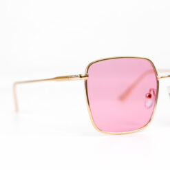 Pink Polarized Polygon Sunglasses