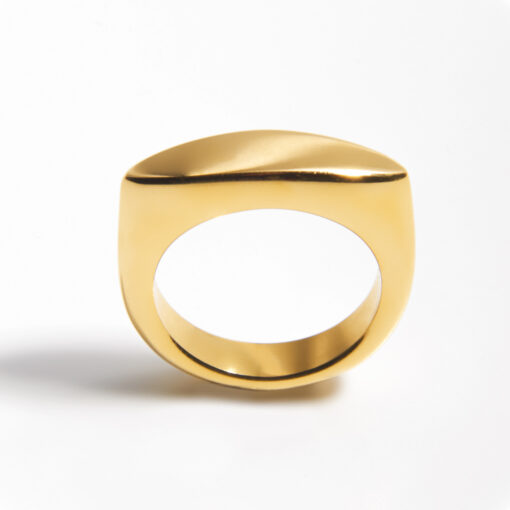 Gold Minimalist Bar Ring (18K Gold Plated, Tarnish-Free)