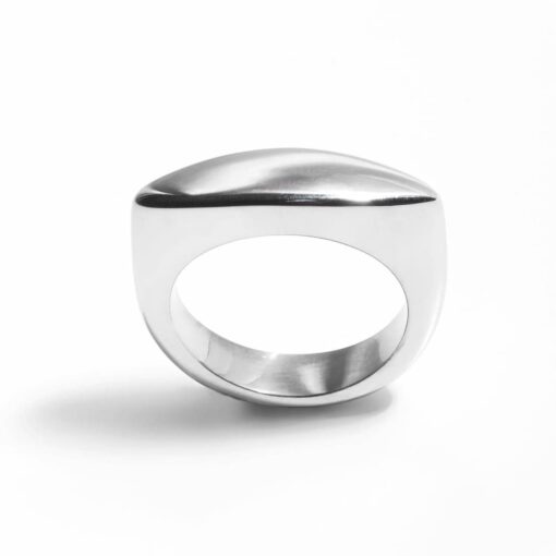 Silver Minimalist Bar Ring (18K Gold Plated, Tarnish-Free)
