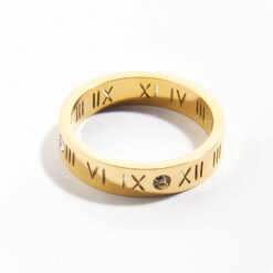 Roman Numeral Ring (18K Gold Plated, Tarnish-Free)