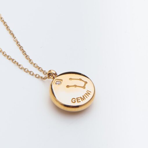 Gemini Constellation Necklace (18K Gold Plated, Tarnish-Free)