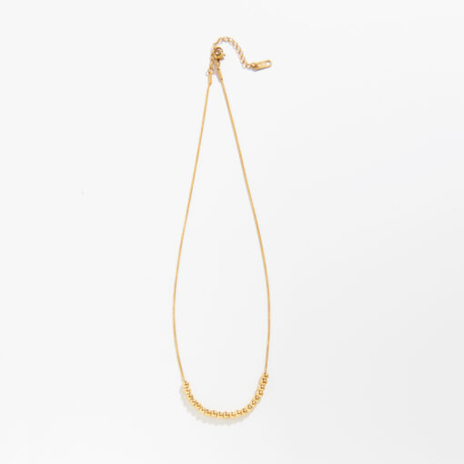 Gold Beads Necklace (18K Gold Plated, Tarnish-Free)