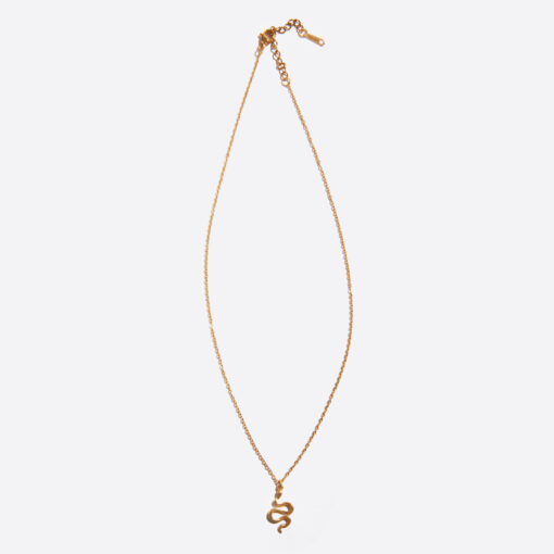 Snake Pendant Necklace (18K Gold Plated, Tarnish-Free)