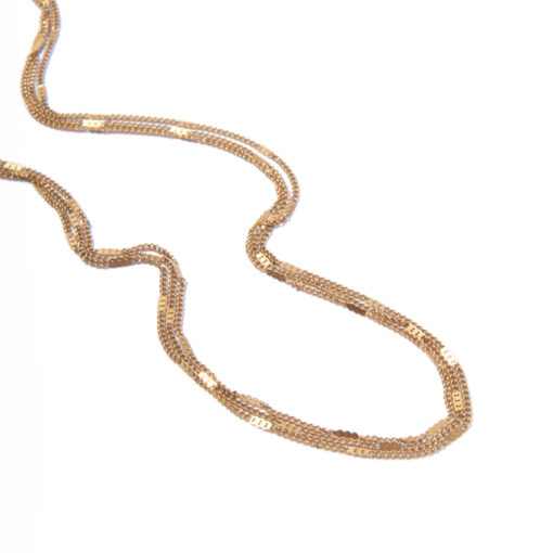 3 Layer Cuban Link Necklace (18K Gold Plated, Tarnish-Free)