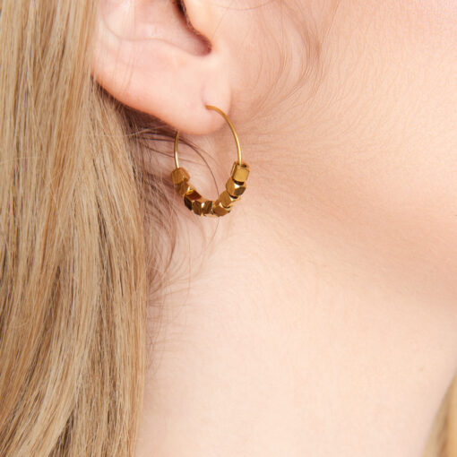 Gold Hoop Earrings (18K Gold Plated, Tarnish-Free)