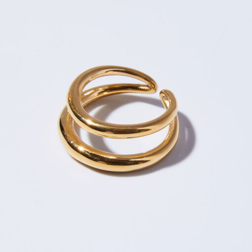 Double Layer Ring (18K Gold Plated, Tarnish-Free)