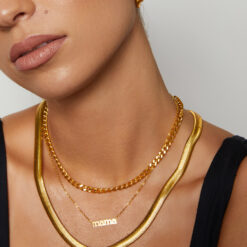 Snake Chain Necklace (18K Gold Plated, Tarnish-Free)