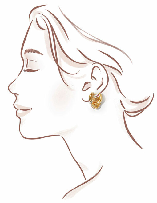 Linked Hoop Earrings (Gold Plated, Tarnish Free)