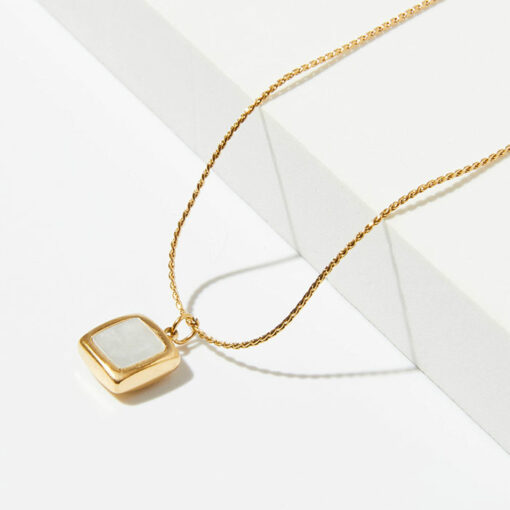 Mother of Pearl Square Necklace