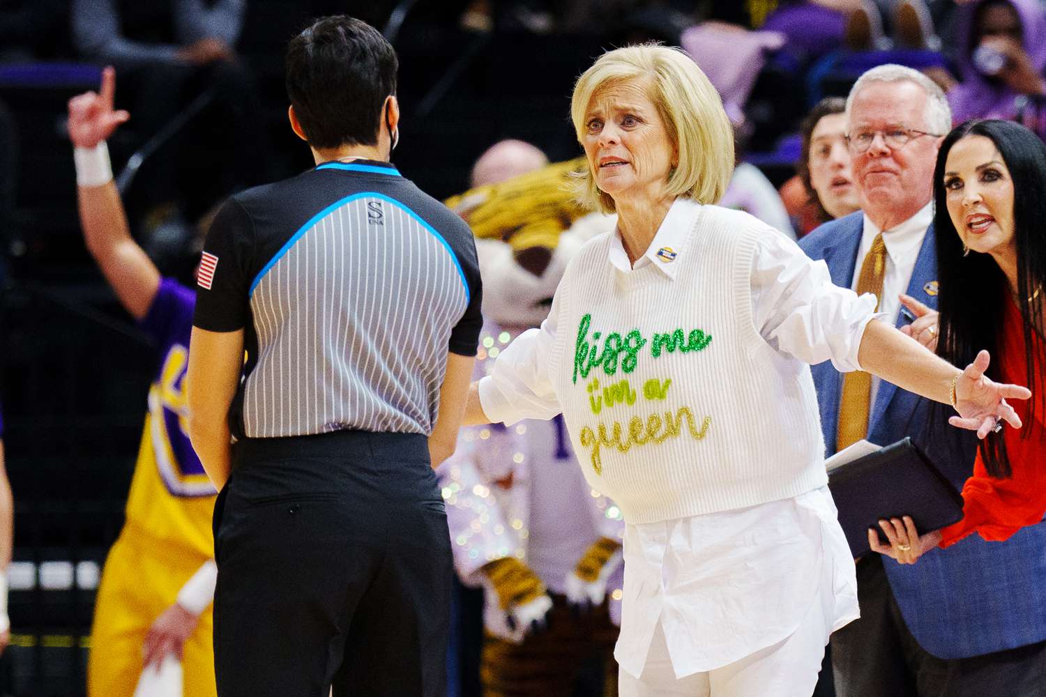 LSU Women's Basketball Coach Kim Mulkey Wears Wild Courtside Outfits