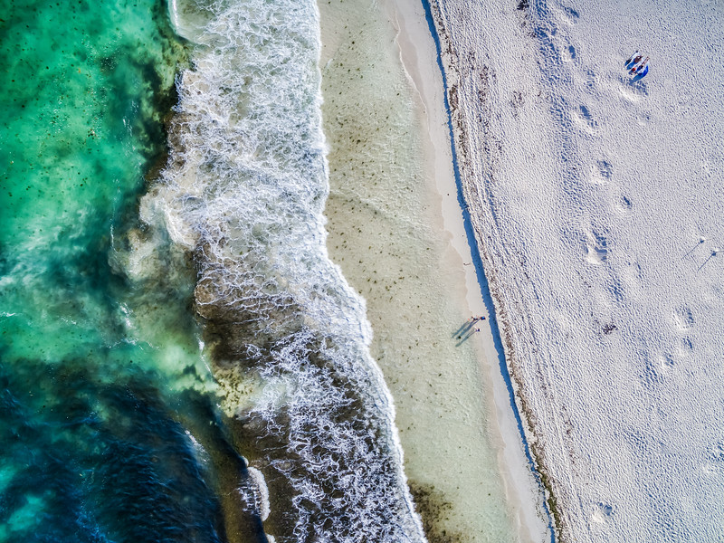 Cancun Beach Aerial view
