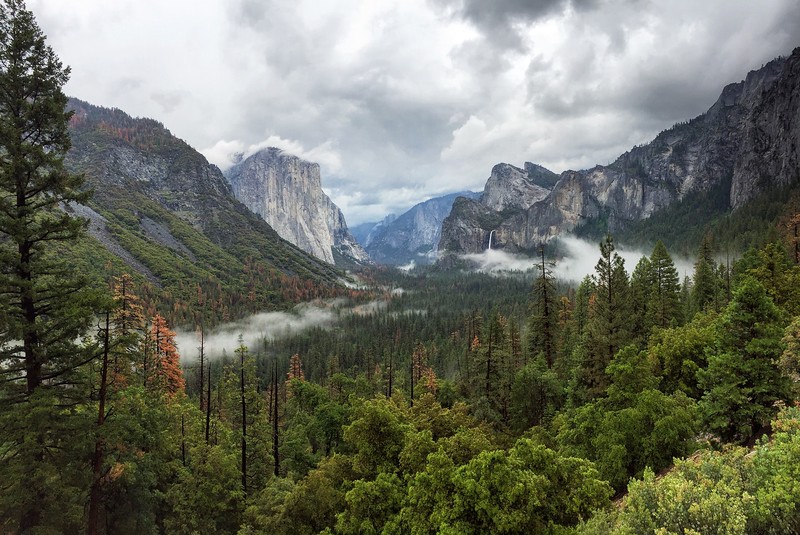 View from Inspiration Point in Yosemite National Park