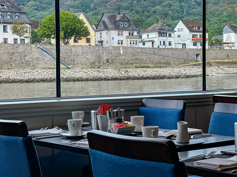Dining room views on the Moselle River in Germany
