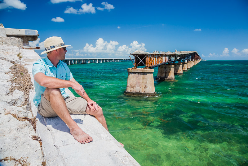 David Stock on the Overseas Highway, Florida Keys