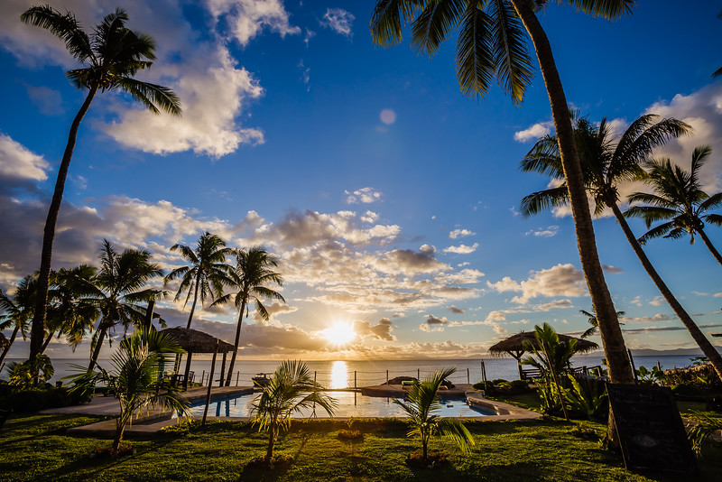 Sunset in Fiji on Taveuni Island
