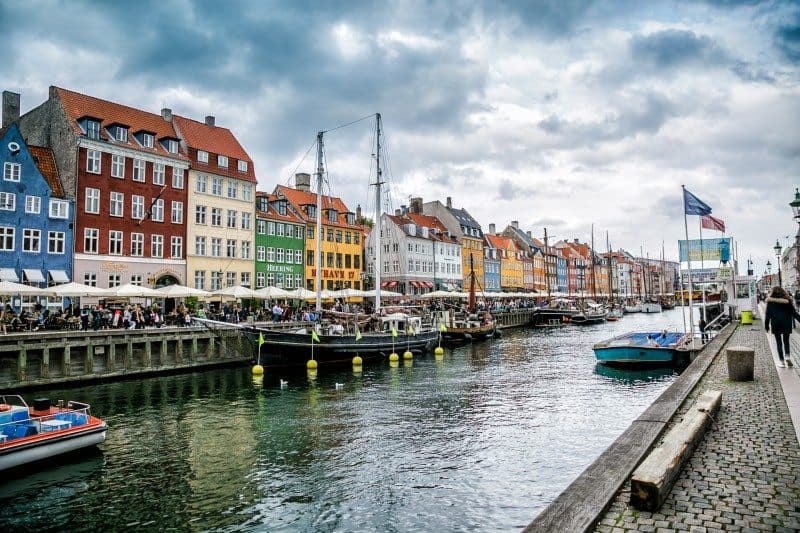 Nyhavn Street in Copenhagen, Denmark