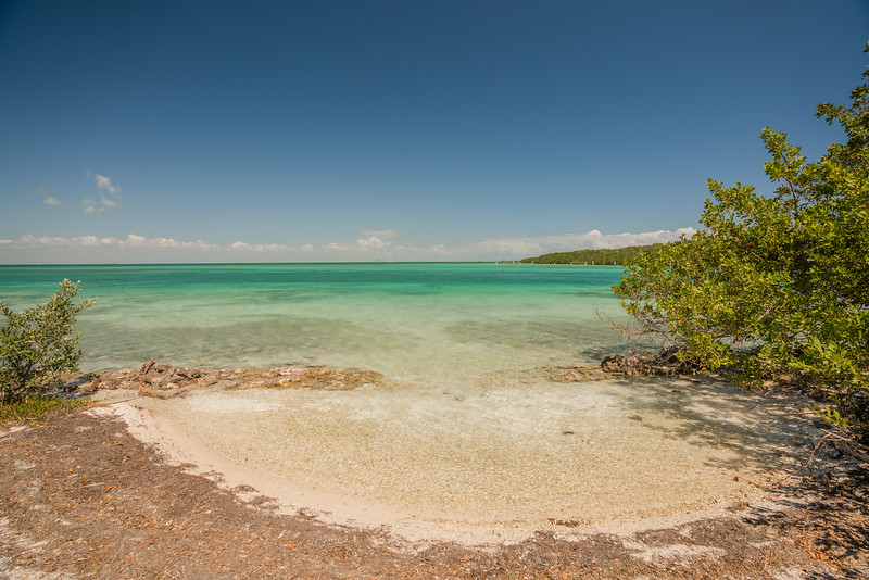 Small beach cove on Boca Chita Key in Biscayne National Park
