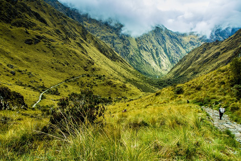 Lush green mountains in Peru