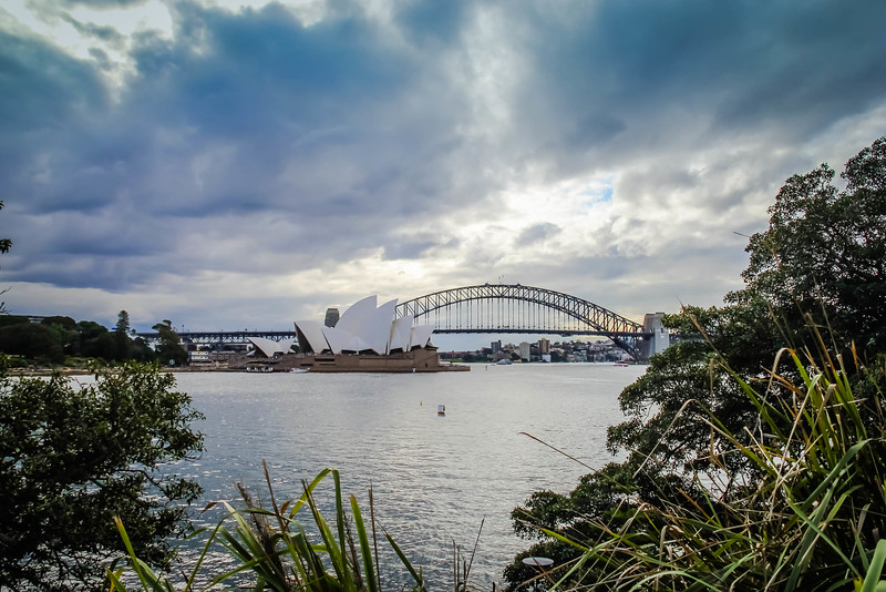 Sydney opera house and harbor bridge in Australia