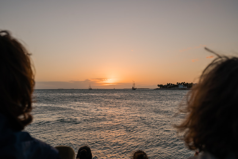 People watching the sunset from Mallory Square in Key West, Florida